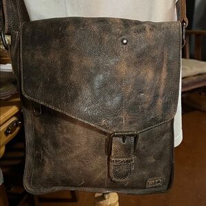 Bed Stu Distressed Leather Messenger Bag